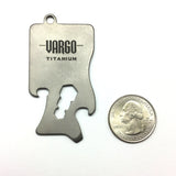 Vargo Titanium EDC Keychain Pocket multi Tool compared to a quarter